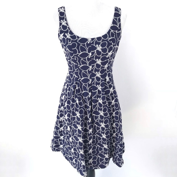 Nine West Dresses & Skirts - Nine West Blue Floral 100% Cotton Dress